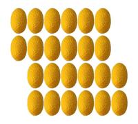DOITOOL 50pcs Yellow Natural Silkworm Face Cleansing Balls for Blackheads Removal, Synthetic Material Facial Exfoliator Scrub, Easy to Use Finger Fit, for Skin Care and Facial Cleaning
