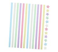 DOITOOL 540pcs Origami Star Paper Strips Assortment in Gradient 6 Colours Paper Material for DIY Decoration and Therapeutic Benefits Suitable for Handcrafts and Office Use