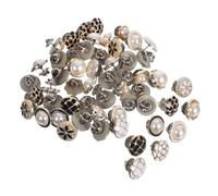 DOITOOL 55pcs No-sew Metal Snap Buttons for Clothes Detachable Round Fasteners for Coats Jackets Shirts Prevent Slipping and Exposure Easy Quick Installation DIY Embellishments