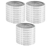 DOITOOL 5880pcs Self-Adhesive Silver Glass Mosaic Mirror Tiles 5x5mm for DIY Crafts and Wall Decor, Reflective Square Fiberglass Tiles with Easy Installation to Amplify Natural Light