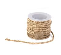 DOITOOL 5M Natural Jute Twine 2mm Thick Brown Sisal Rope for Crafts Box Packing Gardening Photo Display