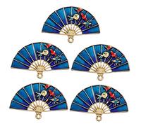 DOITOOL 5pcs Antique Fan Charms for Hair Sticks Decorative Retro Hair Accessories DIY Craft Embellishments for Women for Creative Projects