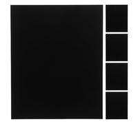 DOITOOL 5pcs Black Anodized Aluminum Blank Office Signs Plates with Wear Resistance and Durability for Creating Signage on Machinery and Projects