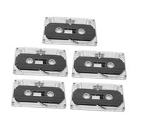 DOITOOL 5pcs Blank Audio Cassette Tapes with Clear Hard Cases Versatile Speech Cassettes for Recording Lectures Greetings Music Portable Vintage Style DIY Projects and Thoughtful Gifts