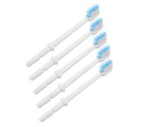 DOITOOL 5pcs Blue Water Flosser Replacement Brush Heads for Deep Cleaning Interdental Areas Compatible with Waterpik and Multiple Oral Irrigators Precision Spray Angle Tips for Orthodontic