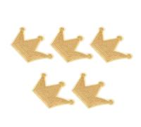 DOITOOL 5Pcs Crown Shape Sequin Clothes Appliques Patches 8.3X5.5Cm DIY Sewing Costume Embellishments for Clothing Accessories