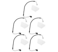 DOITOOL 5pcs Elastic Stylus Pen Leash with Retractable Coil Lanyard and Tab Attachment, Lightweight Anti-lost Pu Strap for Notebook and Tablet Use at School or Work