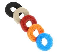 DOITOOL 5Pcs Game Controller Protective Rings for Sponge Buffer Cushions in Red Gray Black Enhance Joystick Sensitivity and Control with Supple Lever Protection