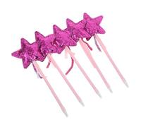DOITOOL 5pcs Glitter Star Ballpoint Pens with Ergonomic Grip for Smooth Writing Cute Kawaii Cartoon Design for School Office Students and Gift Giving