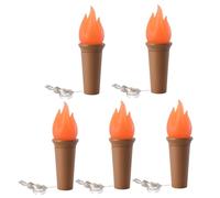 DOITOOL 5pcs LED Flame Bottle Plug Light Strings Warm White Decorative Lights for Home Party Camping Indoor Outdoor Use