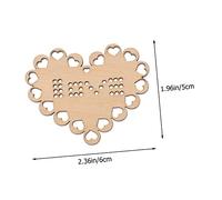 DOITOOL 5Pcs Mini Wooden Cross Stitch Chips DIY Craft Pendants Durable No Burrs Safe Embroidery Boards for Handmade Sewing Projects