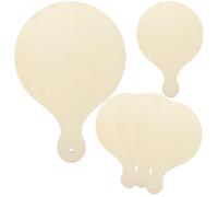 DOITOOL 5pcs Mini Wooden Cutting Boards with Handle Portable Smooth Surface Chopping Mats for Kitchen Serving Tray Bread Cheese Fruit Space-Saving Decorative Wood Boards for DIY and Home