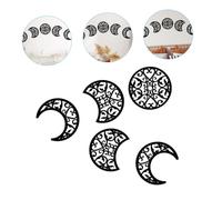DOITOOL 5Pcs Moon Phase Wall Decor Hollow Carved Lunar Cycle Art for Bedroom Living Boho Nordic Style Home Decoration with Fine Texture and Craftsmanship