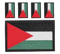 DOITOOL 5PCS Palestine Flag Patch: Palestine Patches - Embroidered Backpack Sticker - Sew On or Stick On Badge for Clothes Bags Vests Jackets and Uniforms