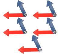 DOITOOL 5Pcs Plastic Clock Hands Set for DIY Learning Clocks Blue Hour Hands with Rivets and Mechanism Accessories