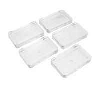 DOITOOL 5pcs Plastic Eyeshadow Containers Cosmetic Storage Trays Lightweight Portable Makeup Cases for Travel and Daily Use