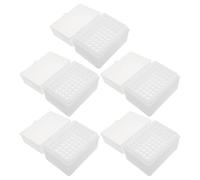 DOITOOL 5pcs Plastic Pipette Tip Storage Box Organizer with Sturdy and Compact Design for Pipette Tips and Small Laboratory Supplies, for Labs with Limited Space and Research Facilities