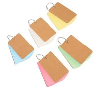 DOITOOL 5Pcs Portable Blank Flash Cards Notepad for Students Vocabulary Memory Lightweight Paper Material Smooth Writing Surface Multi-Color Index Cards for School Office Travel Use