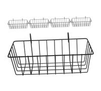 DOITOOL 5pcs Rabbit Hay Feeder Basket Sturdy Hollow Cast Iron Holder for Small Animals Smooth Surface Convenient Bunny Food Rack for Cage Use