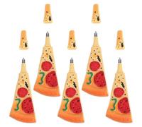 DOITOOL 5Pcs Realistic Pizza Shaped Ballpoint Pen Set Gel Ink Stationery for Office, School Writing and Travel, Novelty Food Design Pens for and Women