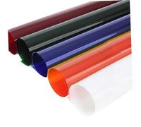 DOITOOL 5pcs Red Headlamp Filtering Paper Multi-purpose Reusable Polyester Film Color Temperature Paper for Photography and Tv Series Studio Lighting