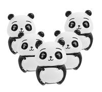 DOITOOL 5pcs Resin Panda Figurines Cute Cartoon Animal Decor for Tabletop Microlandscape Realistic Workmanship Sturdy Resin Material Compact for Home and Garden Display