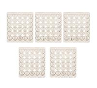 DOITOOL 5pcs Small Wood Letter: Wooden Heart Blank Letters ABC Symbols Stencil for DIY Painting Art Home Decoration Spelling Learning
