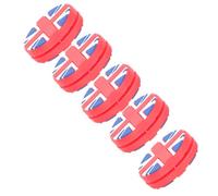 DOITOOL 5pcs Tennis Racket Vibration Dampeners Union Jack Silicone Shock Absorber Set for Tennis Racquet Accessories National Flag Design