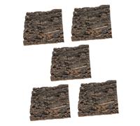 DOITOOL 5pcs Terrarium Tree Bark Cork Background for Reptile Enclosure Naturalistic Climbing Platform and Hiding Spot Water-resistant Easy-clean Cork Bark Backdrop for Lizards Snakes