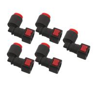 DOITOOL 5pcs Urea Pump Elbow Quick Connect Coupler for Truck Def Injection Line High Pressure Resistant Plastic Hose Adapter for Efficient Fluid Flow and Easy Installation