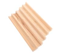DOITOOL 5pcs Wooden Domino Holder Trays with Stable Base Portable English Letter Base Organizers for Crafts Game Night Decorative Natural Wood Finish