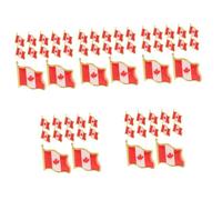 DOITOOL 5sets Canada Flag Lapel Pins Patriotic Badge Brooches Lightweight Canada National Flag Pins for Men Women for Parties Ceremonies Souvenirs 25pcs*5