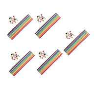 DOITOOL 5sets Colorful Origami Star Paper Strips for Crafts Bright Double Sided Folding Paper Strips DIY Decorative for Birthday and Festival Room Decoration 540pcs*5