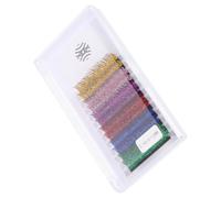 DOITOOL 6 Pairs Glitter Colored Lash Extensions Fake Lashes 4.32x2.36x0.59in Comfortable Skin-friendly Fiber for Women Performance Carnivals Random Color