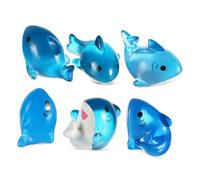 DOITOOL 6 Pcs Mini Resin Shark Figurines Ocean Animal Realistic Micro Landscape Decorations for Aquariums Fish Tanks Desktops and Party Decor