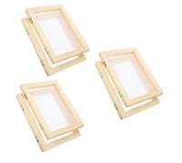 DOITOOL 6 Pcs Paper Making Mold Wooden Frame DIY Craft Screen for Handmade Paper Sturdy Natural Wood Material Educational Art Project Tool Random Hinge Style