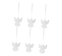 DOITOOL 6 Pcs Stainless Steel Angel Hollow Out Bookmarks with Tassel Lightweight Multi Functional Page Markers for Women Graduation Gift and Reading Accessories