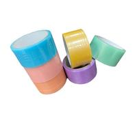 DOITOOL 6 Rolls Bright Color Sticky Ball Tapes Wide Self-adhesive DIY Craft Tapes for Adults and Safe Non-toxic Material Stress Relief and Decorative Use
