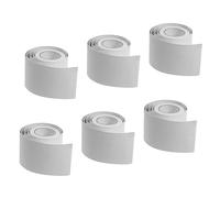 DOITOOL 6 Rolls Self-Adhesive PVC Skirting Board Covers Each Flexible Baseboard Trim for Wall Floor Ceiling Corners Peel and Stick Molding for Doors Cabinets White Wood Grain