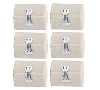 DOITOOL 6 Rolls Wrap Compression Spandex Material White Strong Support Long-time Use First Aid Supplies for Outdoor Home