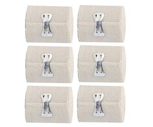 DOITOOL 6 Rolls Wrap Compression Spandex Material White Strong Support Long-time Use First Aid Supplies for Outdoor Home