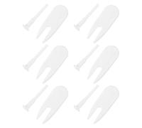 DOITOOL 6 Sets Pp Exercise Ball Plugs with Horn Handles Plastic Exercise Ball Removers and Air Stoppers Fitness Accessories and Inflation