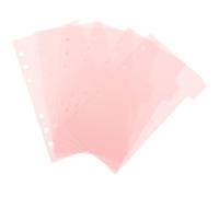 DOITOOL 6 Sheets of Pink Pp Binder Insert Dividers for A6 Notepad, Versatile Tab Dividers to Boost Productivity in Personal and Professional Settings