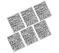 DOITOOL 6 Sheets Vinyl Letter Alphabet Stickers Black Upper Lowercase Adhesive Decals for Walls Mailboxes Classroom DIY Crafts Tear-Resistant Removable Without Residue and Fade-Resistant