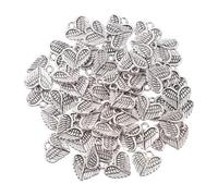 DOITOOL 60pcs Diy Wing Pendant Charm Heart Shape Charms for Chamilia Angel Wings Ornaments