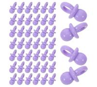 DOITOOL 60pcs Pacifier Charms Resin Mini Pacifier Charms Purple Lightweight Realistic Miniature Decor for Cell Phone Case Decorations and DIY Crafts for Crafting Enthusiasts