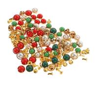 DOITOOL 60Pcs Pearl Rivet Studs Alloy Resin Decorative Spikes for Leather Bags Clothing Craft Accessories Flat Back Buttons for Embellishment