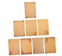 DOITOOL 64pcs Vintage Letter Writing Paper Antique Style Stationery for Emotions Mixed Designs Retro Kraft Paper for Thank You Notes Love Letters Festive Greetings