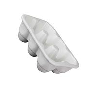 DOITOOL 6grids Egg Tray Porcelain for Refrigerator Storage Egg Holder Organizer for Kitchen Countertop for Home Use