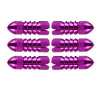 DOITOOL 6pcs Aluminum Alloy Dart Flight Protectors Metal Dart Wing Protector Correctors Versatile Use Easy Installation Purple